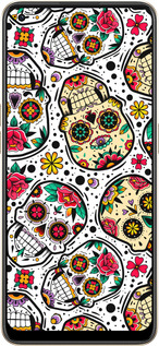 Силиконовый чехол Черепа для Oppo Reno8 5G - 5471u-2614 изображение 