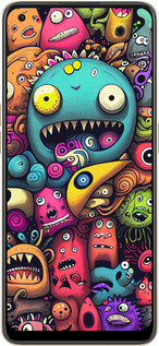 Силиконовый чехол Cмешные монстры для Oppo Reno8 5G - 5549u-2614 изображение 
