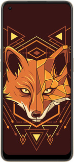 Силиконовый чехол Лиса геометрия для Oppo Reno8 5G - 5607u-2614 изображение 