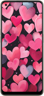 Силіконовий чехол Сердечка 4 для Oppo Reno8 5G - 5662u-2614 изображение 