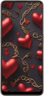 Силиконовый чехол Сердечки для Oppo Reno8 5G - 5831u-2614 изображение 