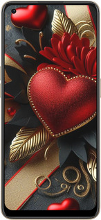 Силиконовый чехол Сердечки v2 для Oppo Reno8 5G - 5832u-2614 изображение 