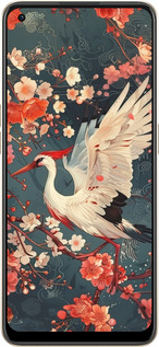 Силиконовый чехол Сакура и аист для Oppo Reno8 5G - 6108u-2614 изображение 