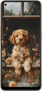 Силиконовый чехол Щенок cocker spaniel для Oppo Reno8 5G - 6136u-2614 изображение 