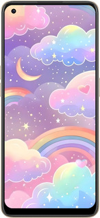 Силиконовый чехол Облака и радуга для Oppo Reno8 5G - 6312u-2614 изображение 