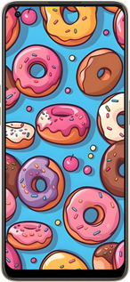 Силиконовый чехол Пончики для Oppo Reno8 5G - 6318u-2614 изображение 