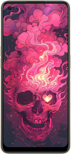 Силиконовый чехол Череп арт для Oppo Reno8 5G - 6385u-2614 изображение 