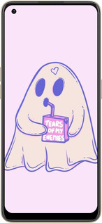 Силиконовый чехол Милый призрак для Oppo Reno8 5G - 6507u-2614 изображение 