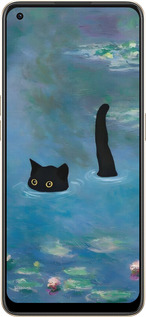 Силиконовый чехол С изображением кота и водяной лилии Monet для Oppo Reno8 5G - 6519u-2614 изображение 