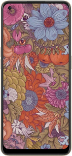 Силиконовый чехол Абстрактные цветы для Oppo Reno8 5G - 6526u-2614 изображение 