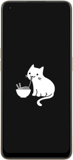 Силиконовый чехол С милым котом на черном фоне для Oppo Reno8 5G - 6528u-2614 изображение 