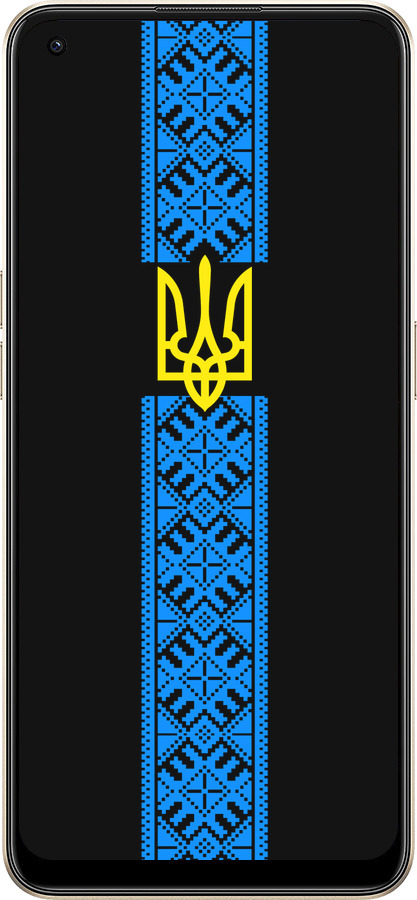 Силіконовий чехол Тризуб в вишиванці для Oppo Reno8 5G - 1158u-2614 изображение 