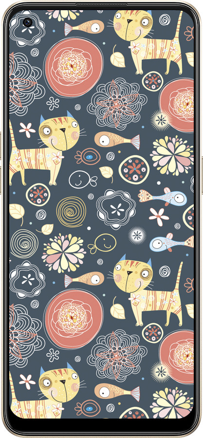 Силіконовий чехол Кошенята v4 для Oppo Reno8 5G - 1224u-2614 изображение 