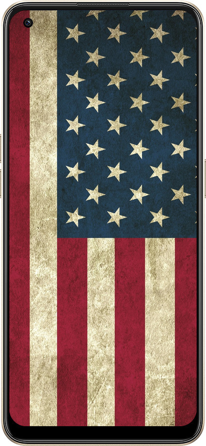 Силіконовий чехол Прапор США для Oppo Reno8 5G - 395u-2614 изображение 