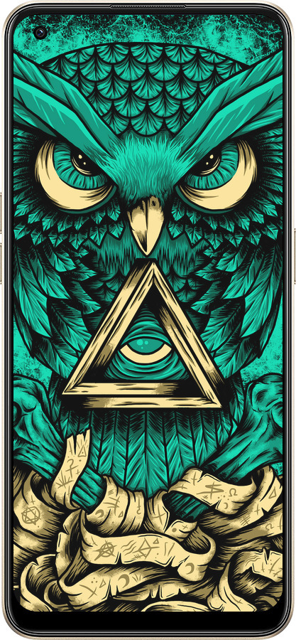 Силиконовый чехол Сова Арт-тату для Oppo Reno8 5G - 3971u-2614 изображение 