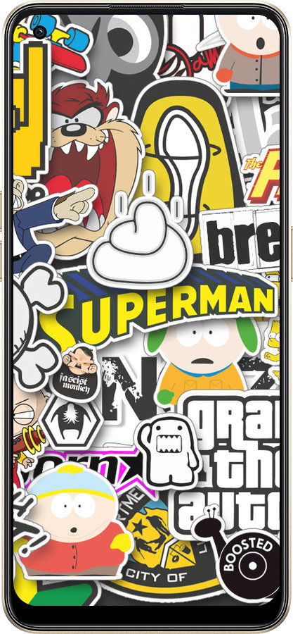 Силиконовый чехол Popular logos для Oppo Reno8 5G - 4023u-2614 изображение 