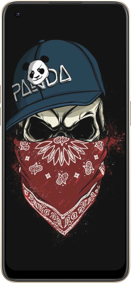 Силиконовый чехол Череп в кепке для Oppo Reno8 5G - 4127u-2614 изображение 