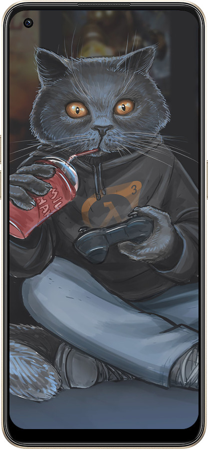 Силиконовый чехол gamer cat для Oppo Reno8 5G - 4140u-2614 изображение 