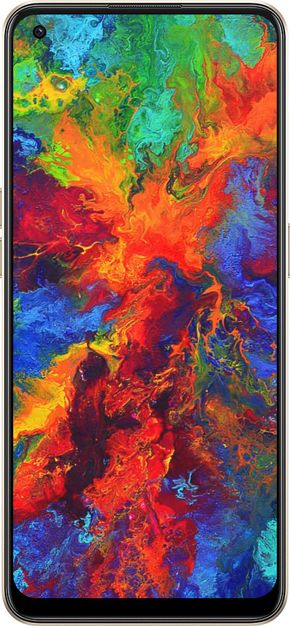 Силиконовый чехол Акварель на холсте для Oppo Reno8 5G - 4150u-2614 изображение 