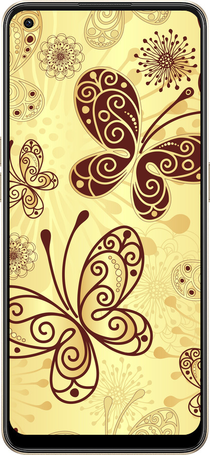 Силиконовый чехол Красивые бабочки для Oppo Reno8 5G - 4170u-2614 изображение 