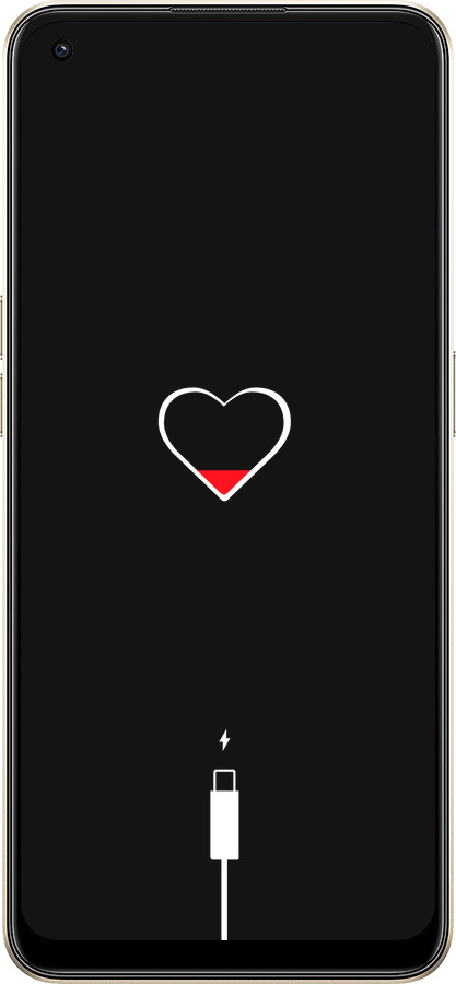 Силиконовый чехол Подзарядка сердца для Oppo Reno8 5G - 4274u-2614 изображение 