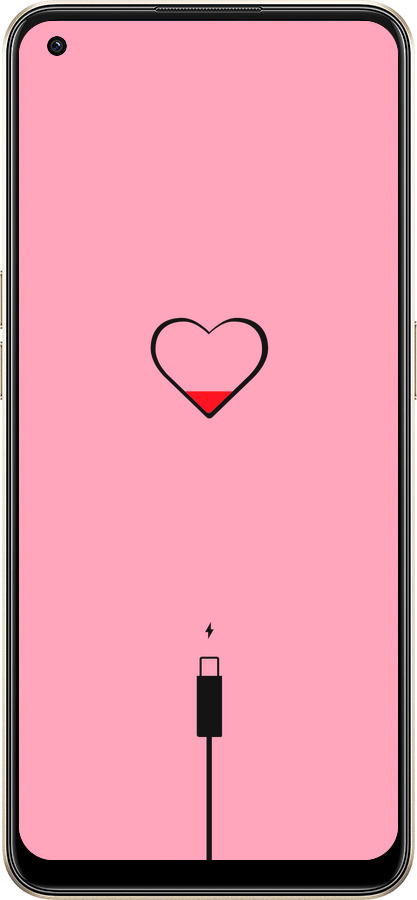 Силіконовий чехол Підзарядка серця1 для Oppo Reno8 5G - 4275u-2614 изображение 