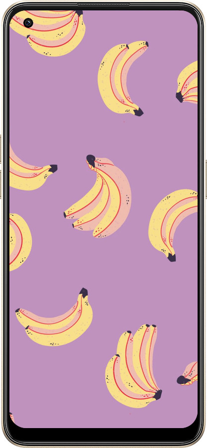 Силиконовый чехол Бананы для Oppo Reno8 5G - 4312u-2614 изображение 