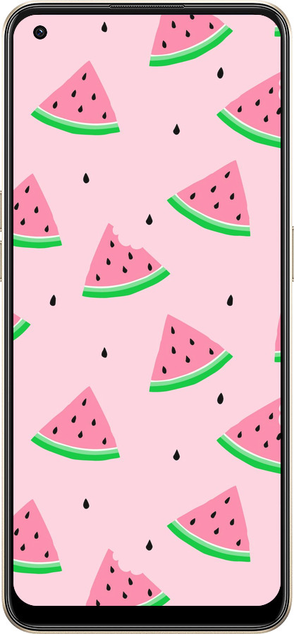 Силиконовый чехол Розовый арбуз для Oppo Reno8 5G - 4314u-2614 изображение 