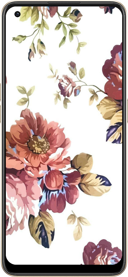 Силиконовый чехол Vintage flowers для Oppo Reno8 5G - 4333u-2614 изображение 