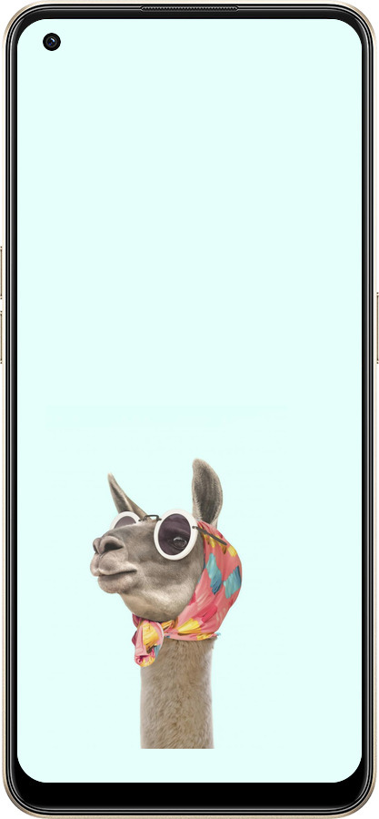 Силиконовый чехол Модная лама для Oppo Reno8 5G - 4479u-2614 изображение 