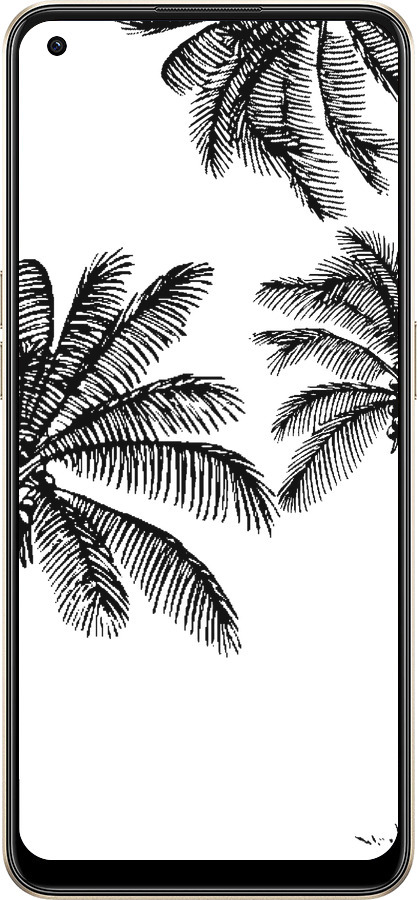 Силиконовый чехол Пальмы1 для Oppo Reno8 5G - 4634u-2614 изображение 