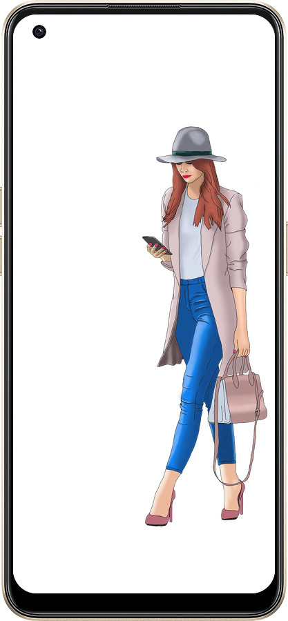 Силиконовый чехол Девушка 1 для Oppo Reno8 5G - 4751u-2614 изображение 