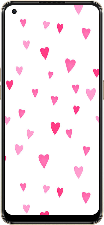 Силіконовий чехол Сердечка 2 для Oppo Reno8 5G - 4763u-2614 изображение 