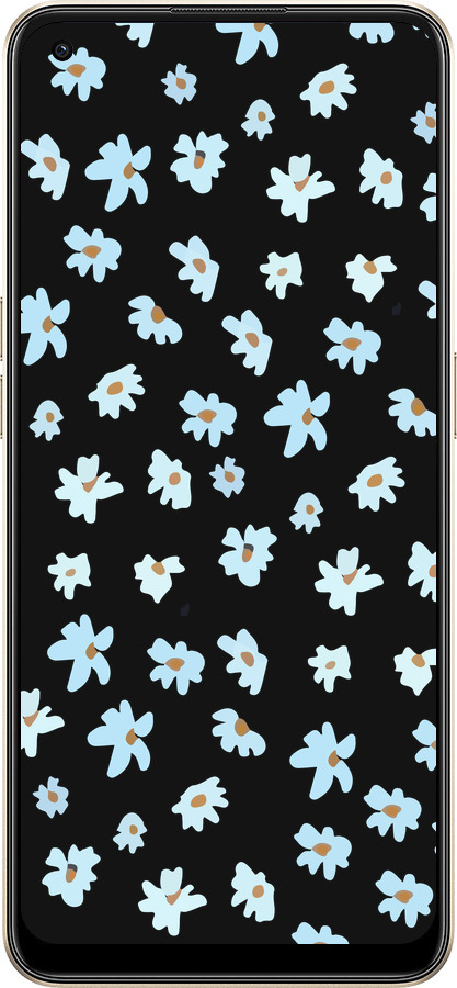 Силиконовый чехол Цветочный для Oppo Reno8 5G - 4900u-2614 изображение 