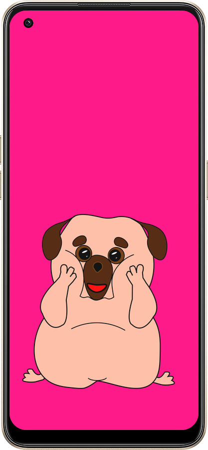 Силіконовий чехол Веселий мопс для Oppo Reno8 5G - 4908u-2614 изображение 