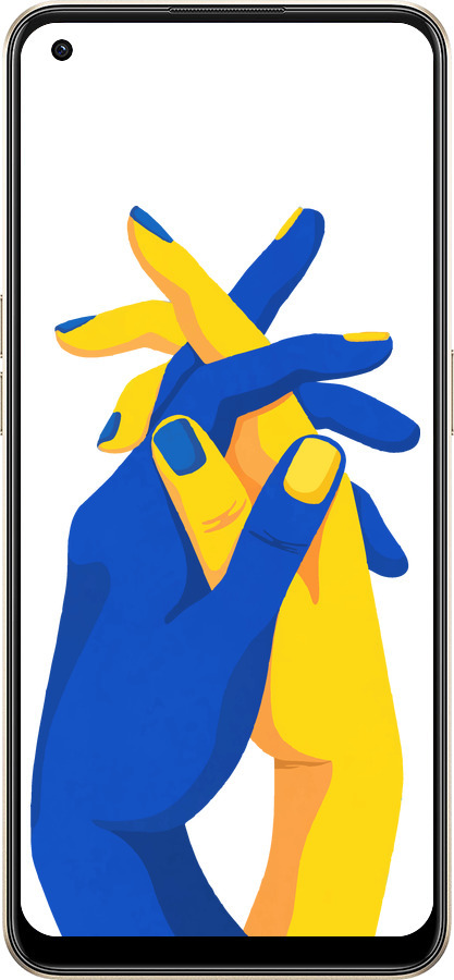Силиконовый чехол Stand With Ukraine для Oppo Reno8 5G - 5255u-2614 изображение 