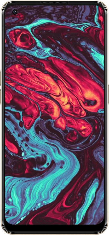 Силиконовый чехол Синяя красная абстакция для Oppo Reno8 5G - 5339u-2614 изображение 