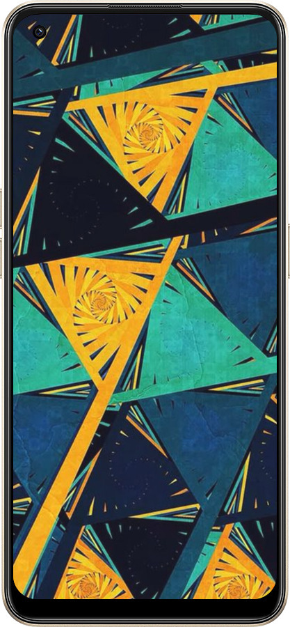 Силиконовый чехол Арт, абстракция, желтый, синий для Oppo Reno8 5G - 5382u-2614 изображение 