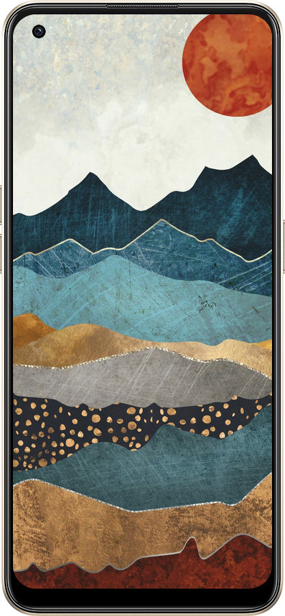 Силиконовый чехол Закат горы для Oppo Reno8 5G - 5434u-2614 изображение 