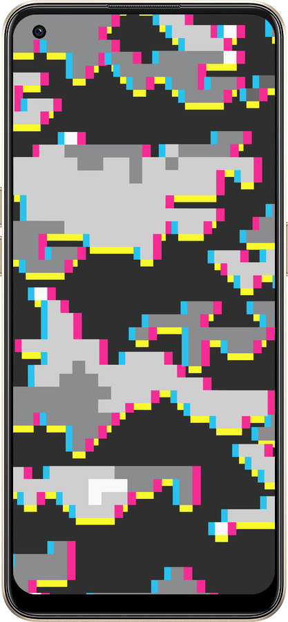 Силиконовый чехол Пиксельный камуфляж для Oppo Reno8 5G - 5481u-2614 изображение 