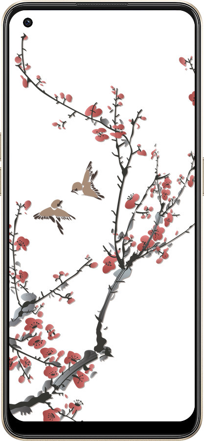 Силиконовый чехол Сакура v2 для Oppo Reno8 5G - 5538u-2614 изображение 