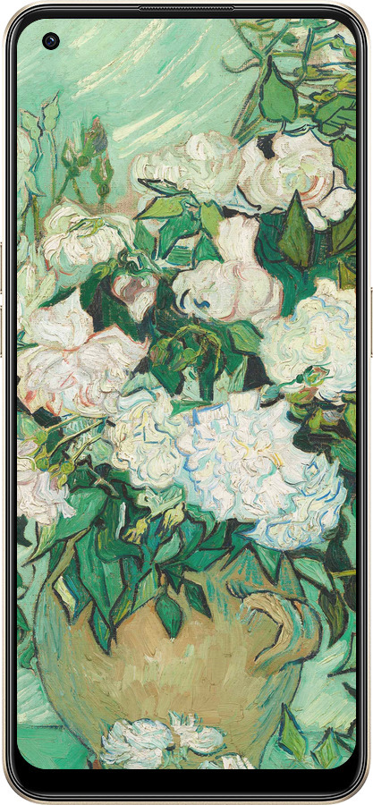 Силиконовый чехол Винсент Ван Гог. Ваза с розами для Oppo Reno8 5G - 5543u-2614 изображение 