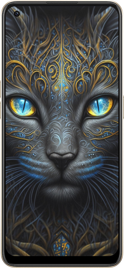 Силиконовый чехол Кошка для Oppo Reno8 5G - 5548u-2614 изображение 