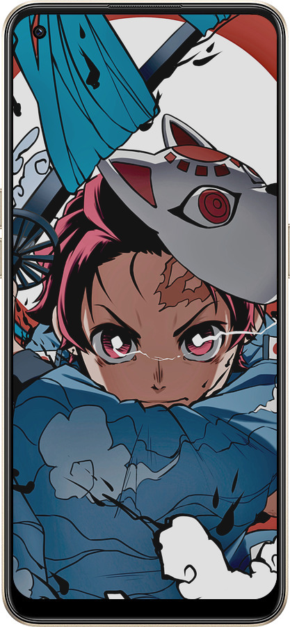 Силиконовый чехол Танджиро Камадо для Oppo Reno8 5G - 5574u-2614 изображение 