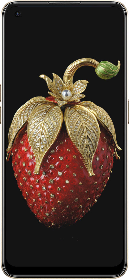 Силиконовый чехол Клубника v3 для Oppo Reno8 5G - 5638u-2614 изображение 