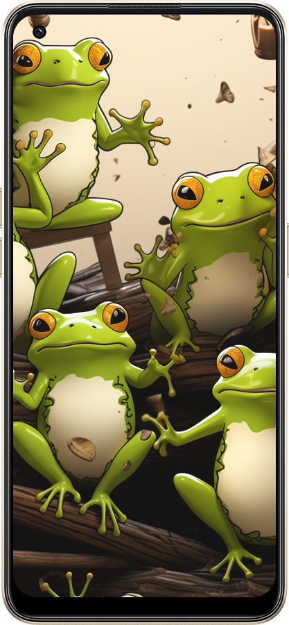 Силиконовый чехол Жабки для Oppo Reno8 5G - 5656u-2614 изображение 