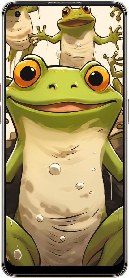 Силіконовий чехол Весела жаба для Oppo Reno8 5G - 5658u-2614 изображение 