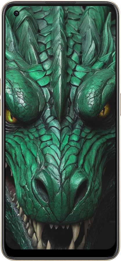 Силиконовый чехол Зелёный дракон v2 для Oppo Reno8 5G - 5817u-2614 изображение 