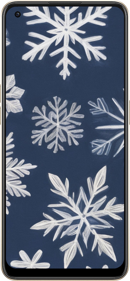 Силиконовый чехол Снежинки для Oppo Reno8 5G - 5821u-2614 изображение 