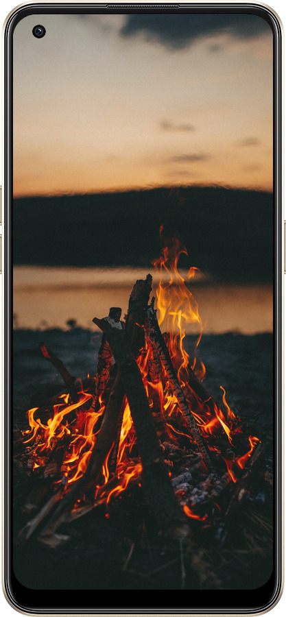 Силиконовый чехол Огонь для Oppo Reno8 5G - 6021u-2614 изображение 